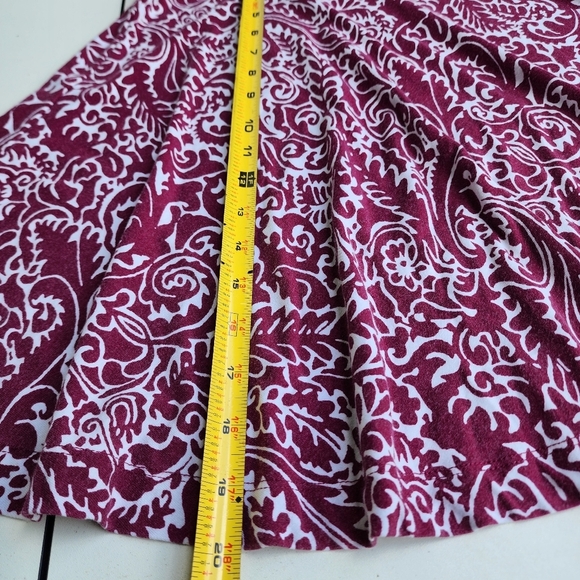 LOFT Skirt Floral Print Pull On Stretch Elastic Waist Women Rayon Petite SP - Picture 2 of 7